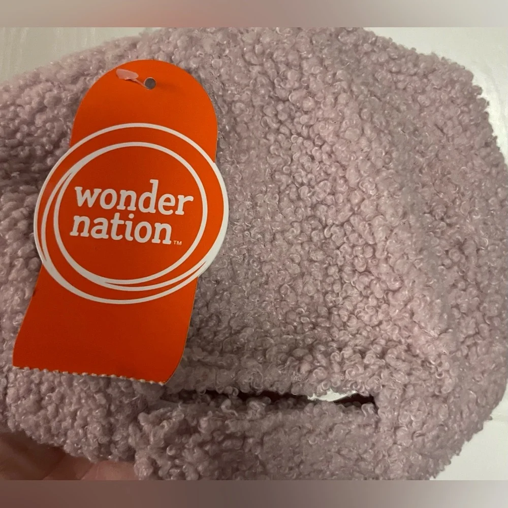 🔴 3/$12 Wonder Nation Girl’s Mauve Sherpa‎ Cap! NWT!